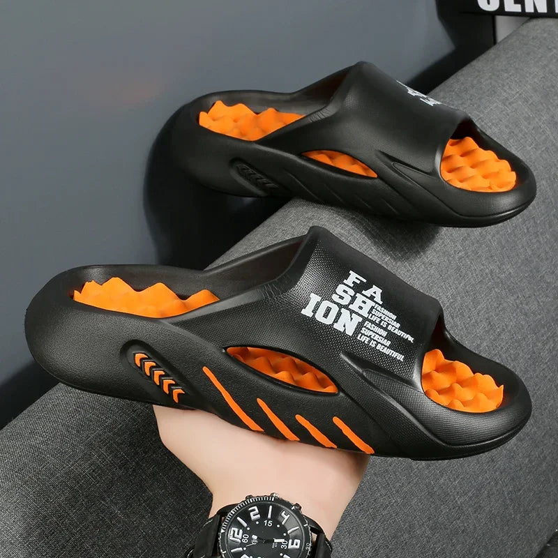 New Summer Men Massage Slippers Sides Indoor Outdoor Sandals Beach Casual Shoes Soft Sole Slides Men Flip-flops Men's Sandals