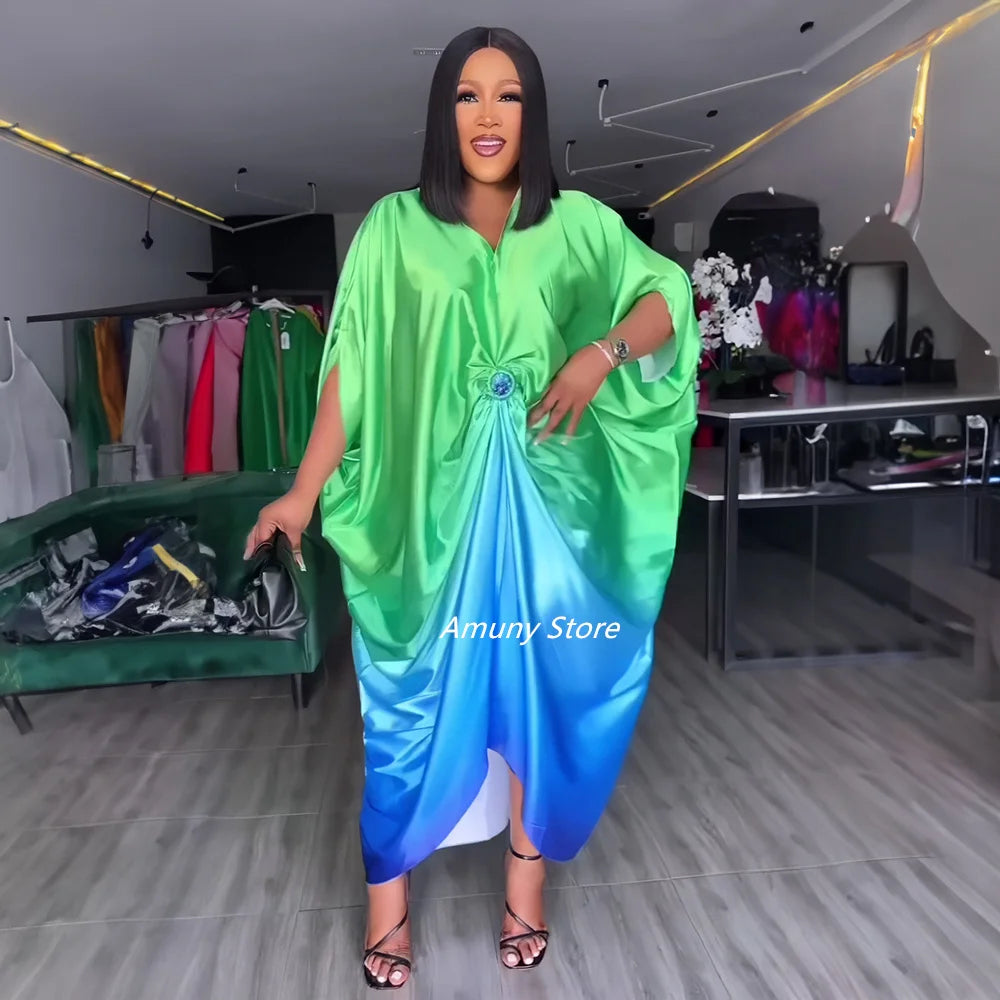 2023 Summer African Fashion Design Sleek rayon dress Nigeria's latest abaya