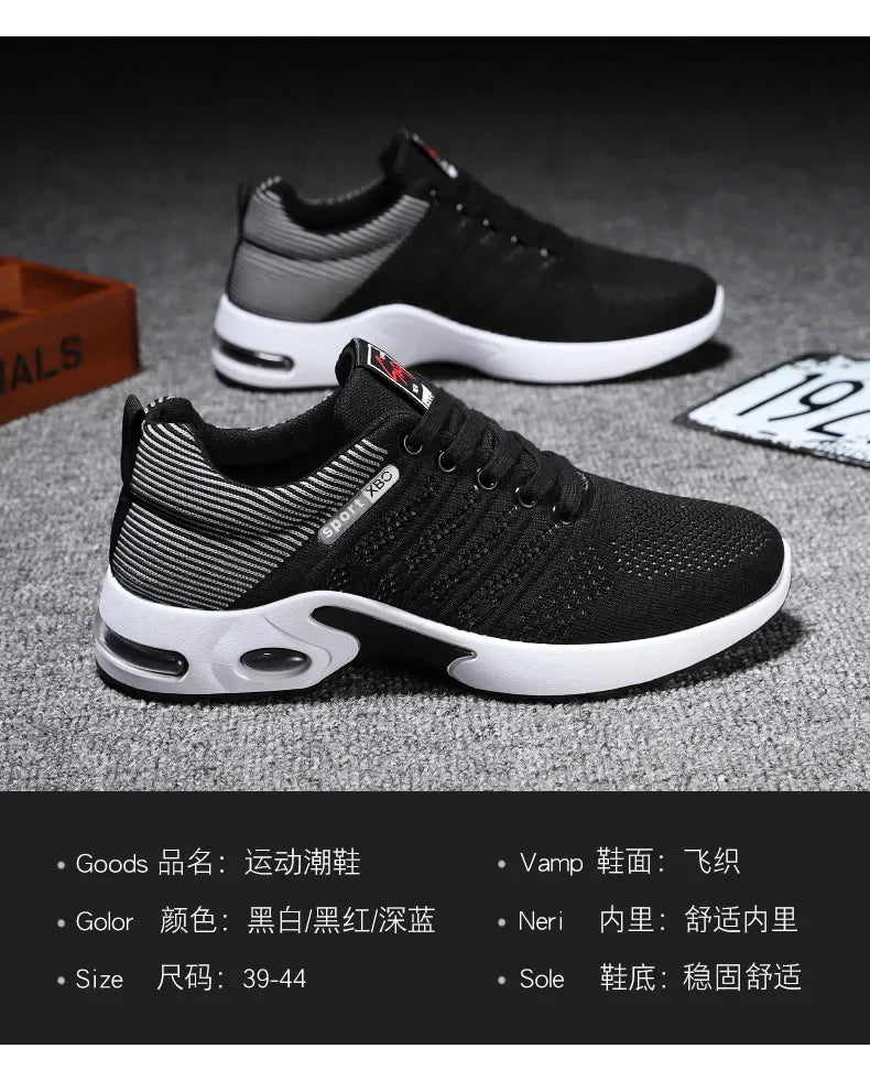 Professional Running Shoes For Men Lightweight Men's Designer Mesh Sneakers Lace-Up Male Outdoor Sports Tennis Shoe