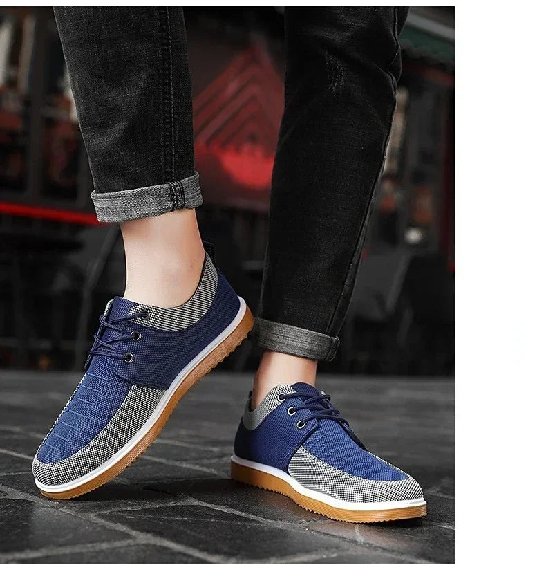 Men's casual shoes Vulcanized Work loafers Mesh Lightweight Man sports shoes Canvas Shoes for Men zapatos para hombres2025