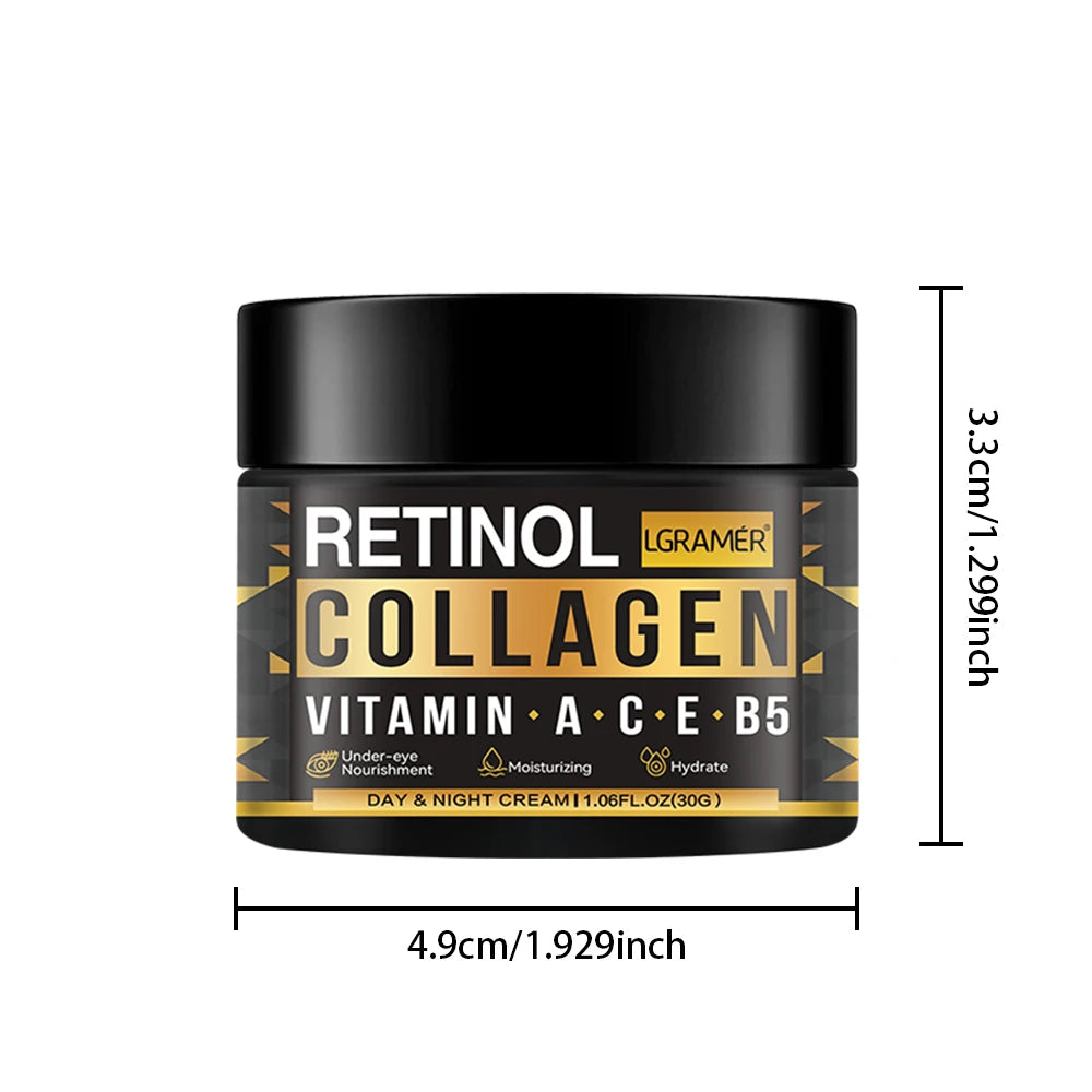 Men's Retinol Collagen Face Cream Skincare Moisturizing Brightening Hydrating Smooth Wrinkles Firming Facial Face Men Skin Care