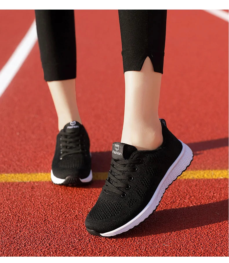 2024 Women Sport Shoes Fashion Platform Sneakers Ladies Spring Winter Flats Running Shoes for Woman