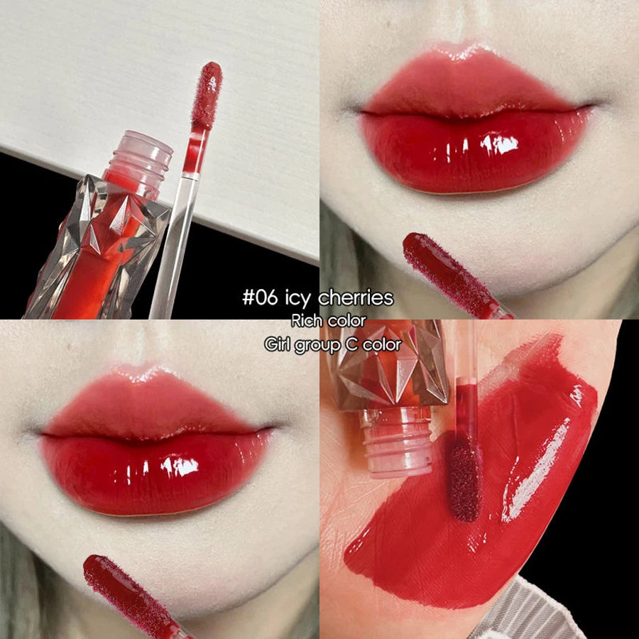 Long-Lasting Moisturizing Waterproof Lip Gloss - Transparent Mirror Finish