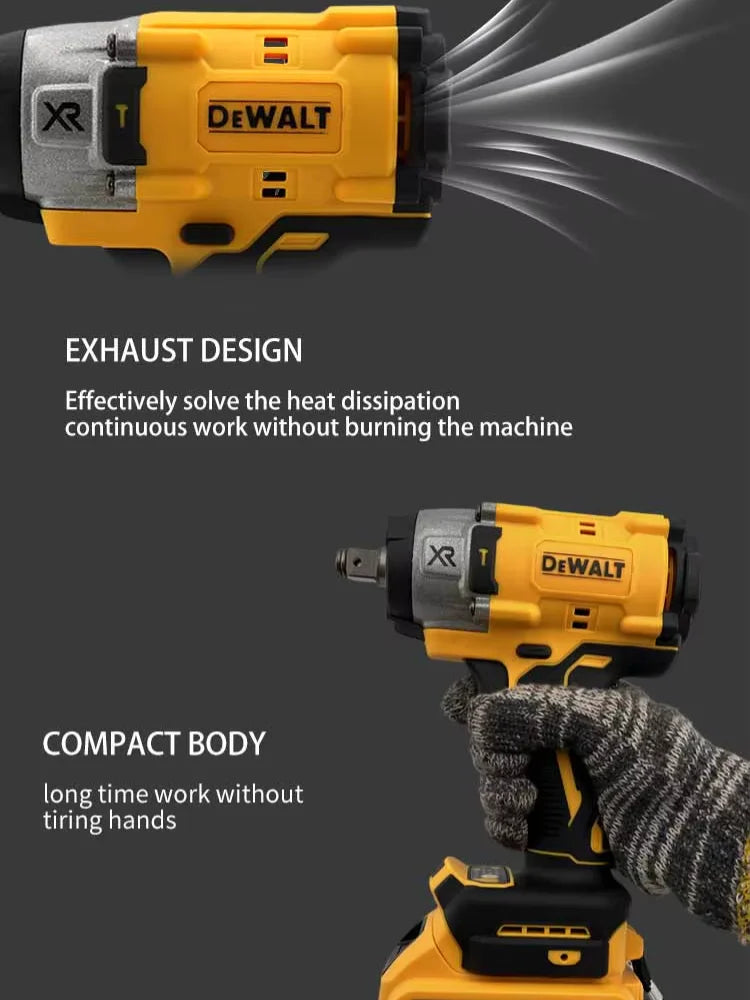 DeWalt 20V Impact Wrench: High Torque 300N.M Compact Drill with Adjustable Speed