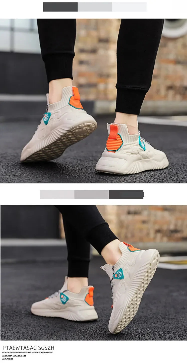 2024 Men Sneakers  New Style Breathable Lace Up Men Mesh Shoes Fashion Casual No-slip Vulcanize Shoes Men Tenis Masculino