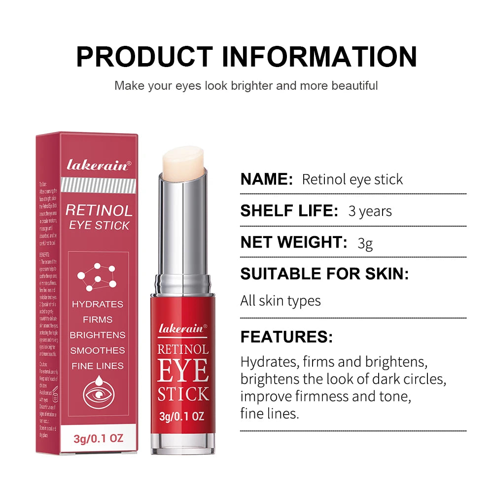 Retinol Eye Cream Lightening Dark Circles Firming Skin Instant Eye Repair Serum Stick for women Women Eyes Care