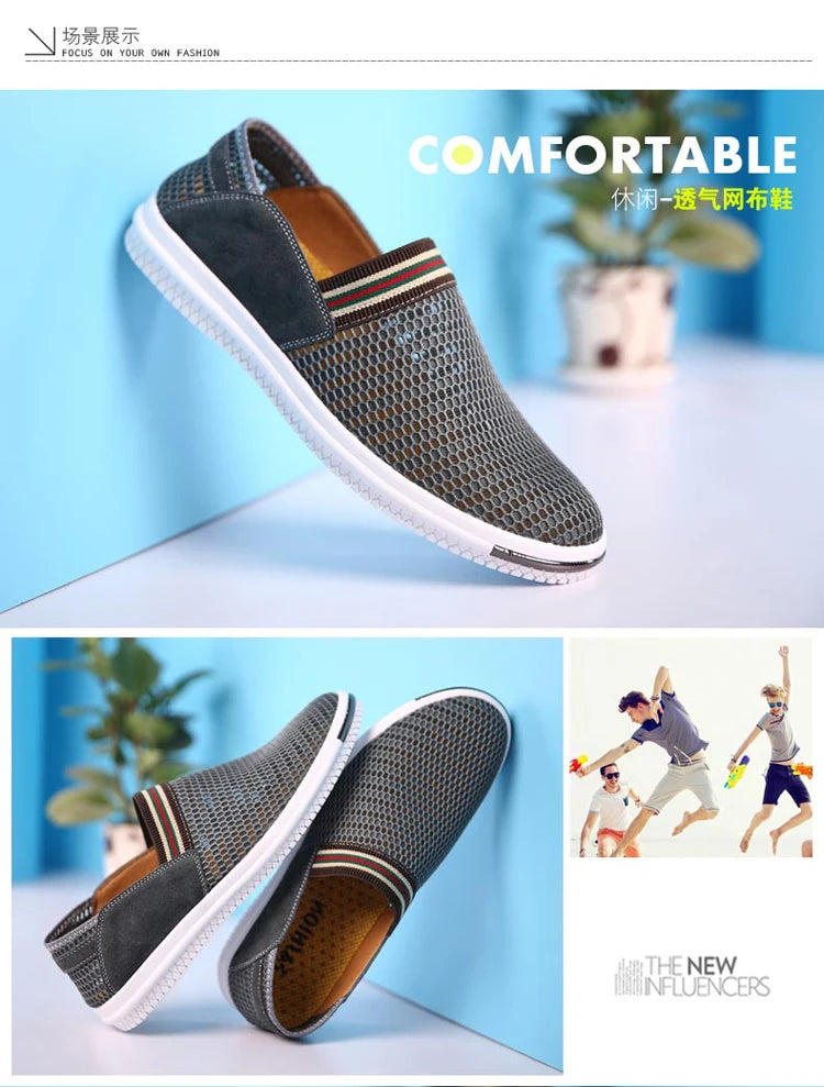 2023 Summer New  Men's   Fashion Trend Breathable Comfortable Lightweight Casual Flat Shoes