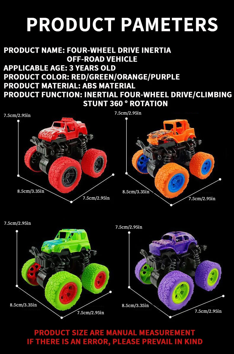 Inertial Off-Road Vehicle Toy Super Fall Resistant Climbing Car Model Car Children's Four-Wheel Drive Toy 360 Degree Rotation