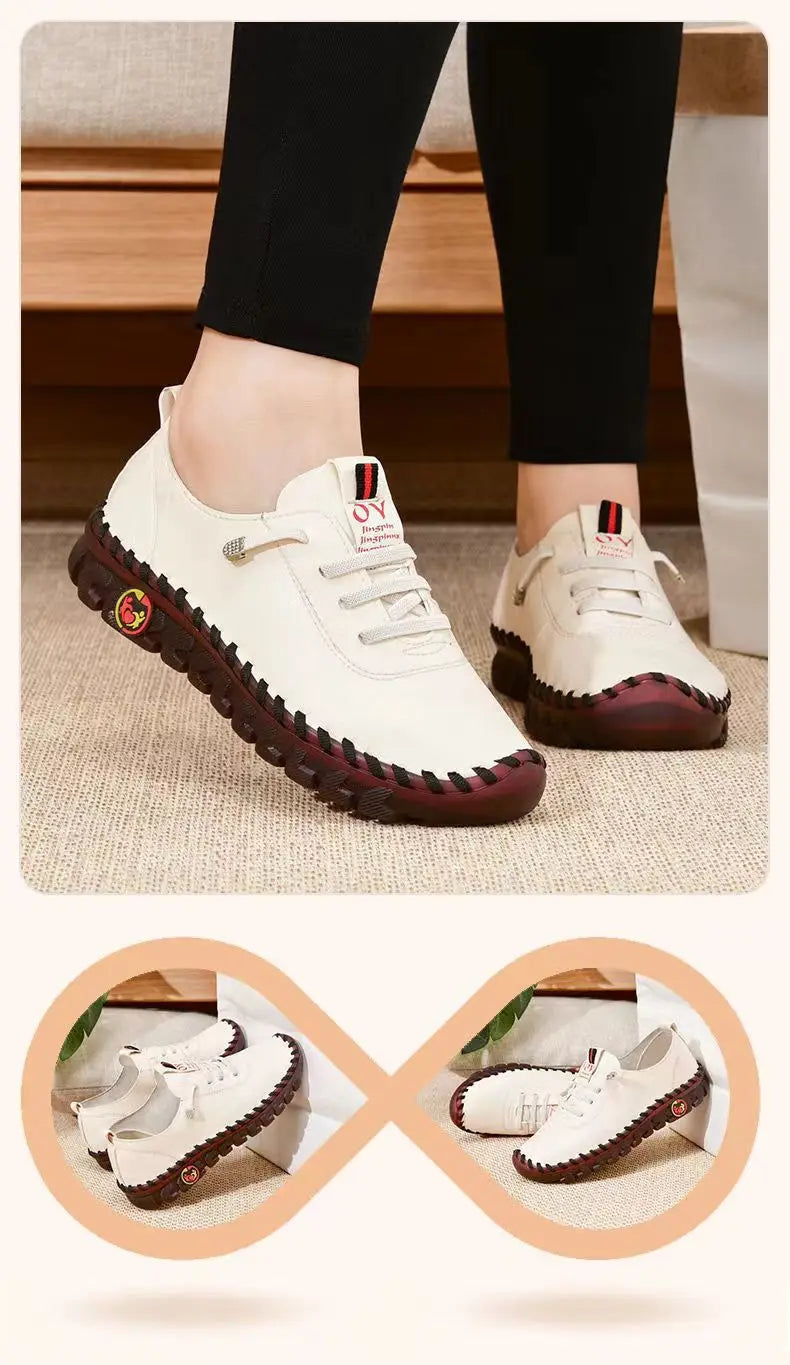 2023 Women's Flat Shoes New Orthopedic Loafers Woman Moccasins Stitched Slip On Ballet Flats For Women Nurse Shoes Medical