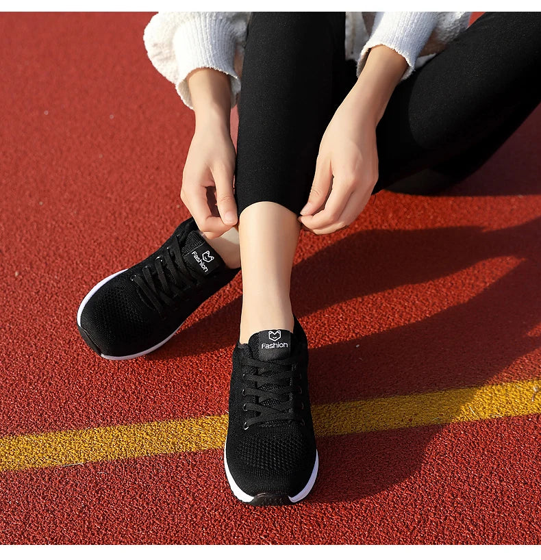 2024 Women Sport Shoes Fashion Platform Sneakers Ladies Spring Winter Flats Running Shoes for Woman