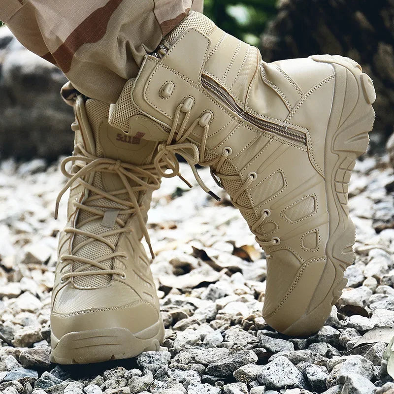 Special Forces Combat Boots Cross-Border Fast Selling Large Size Men's Shoes 46 High Top Outdoor High-Waisted Tactical Climbing