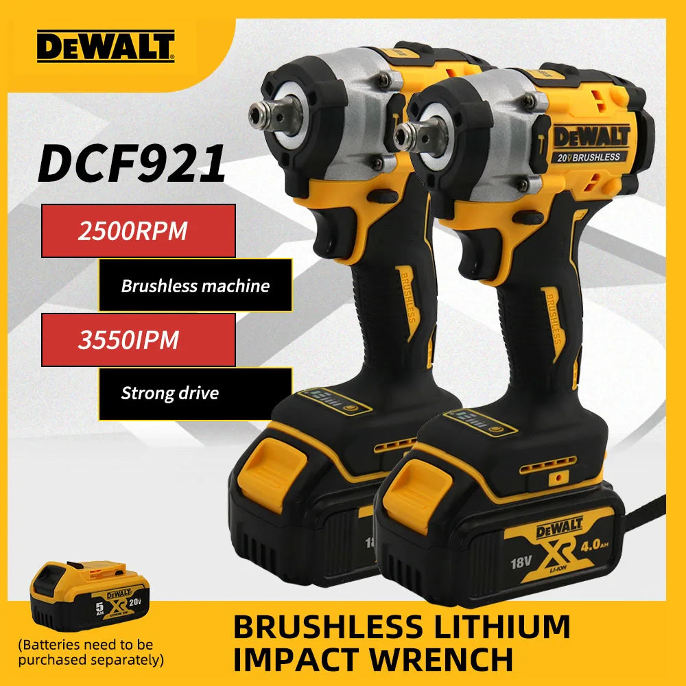 DEWALT DCF921 20V Cordless Impact Wrench –Rechargeable,Variable Speed,Handheld