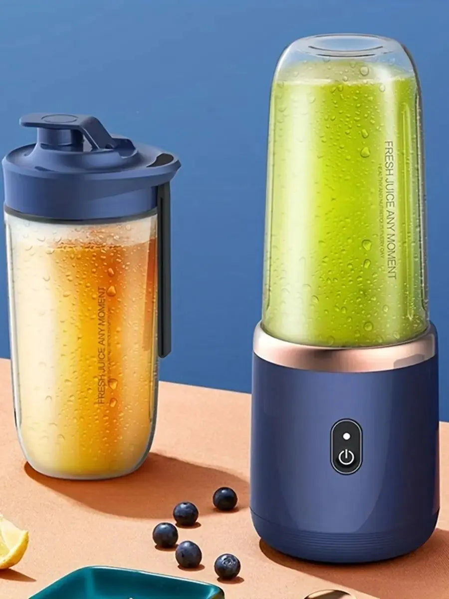 Portable Electric Blender Bottle with 6 Blades for Smoothies, Juice & Food Processing