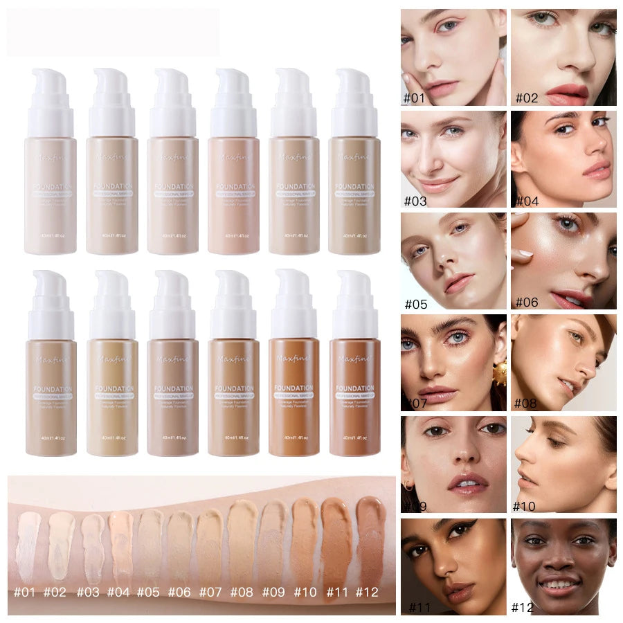 Liquid Foundation-Waterproof & Sweat-Resistant Concealer for Professional Makeup