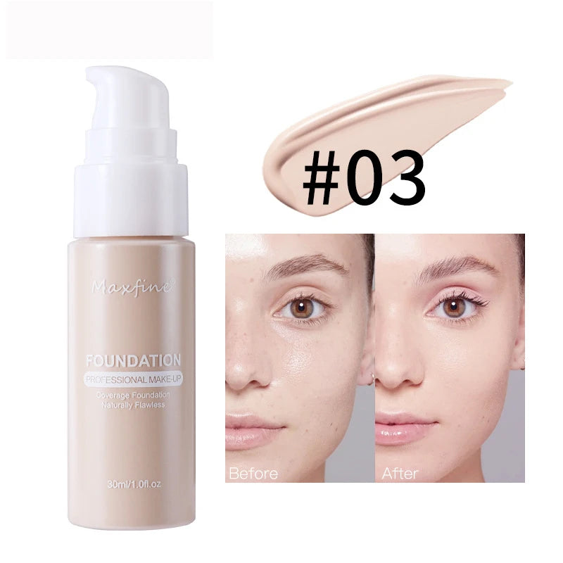 Liquid Foundation-Waterproof & Sweat-Resistant Concealer for Professional Makeup