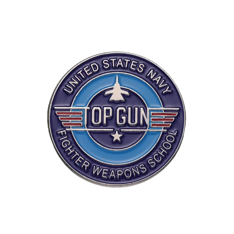 Top Gun Maverick Enamel Pins Custom Military Battleships Navy Logo Brooch Lapel Badges Jewelry Gift For Military Enthusiasts