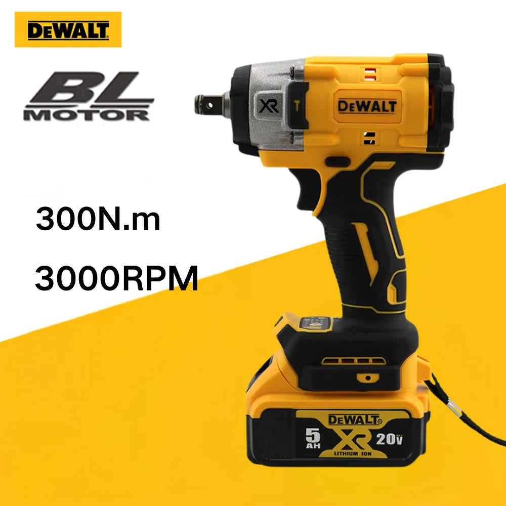 DeWalt 20V Impact Wrench: High Torque 300N.M Compact Drill with Adjustable Speed