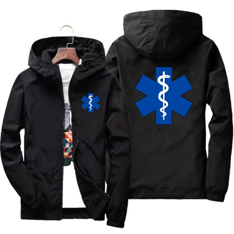 EMT Emergency Ambulance 2021 Men's New Spring And Autumn Fashionable Outdoor Waterproof Jackets Windbreaker Coat Camping Clothes