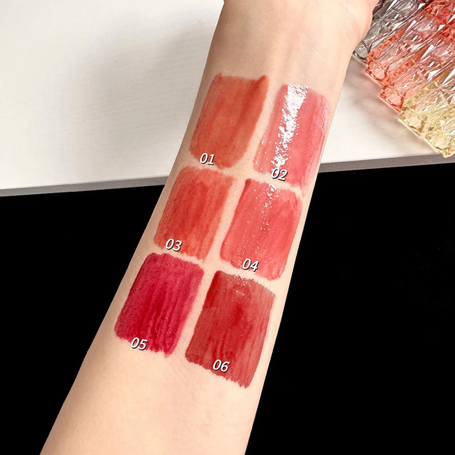 Long-Lasting Moisturizing Waterproof Lip Gloss - Transparent Mirror Finish