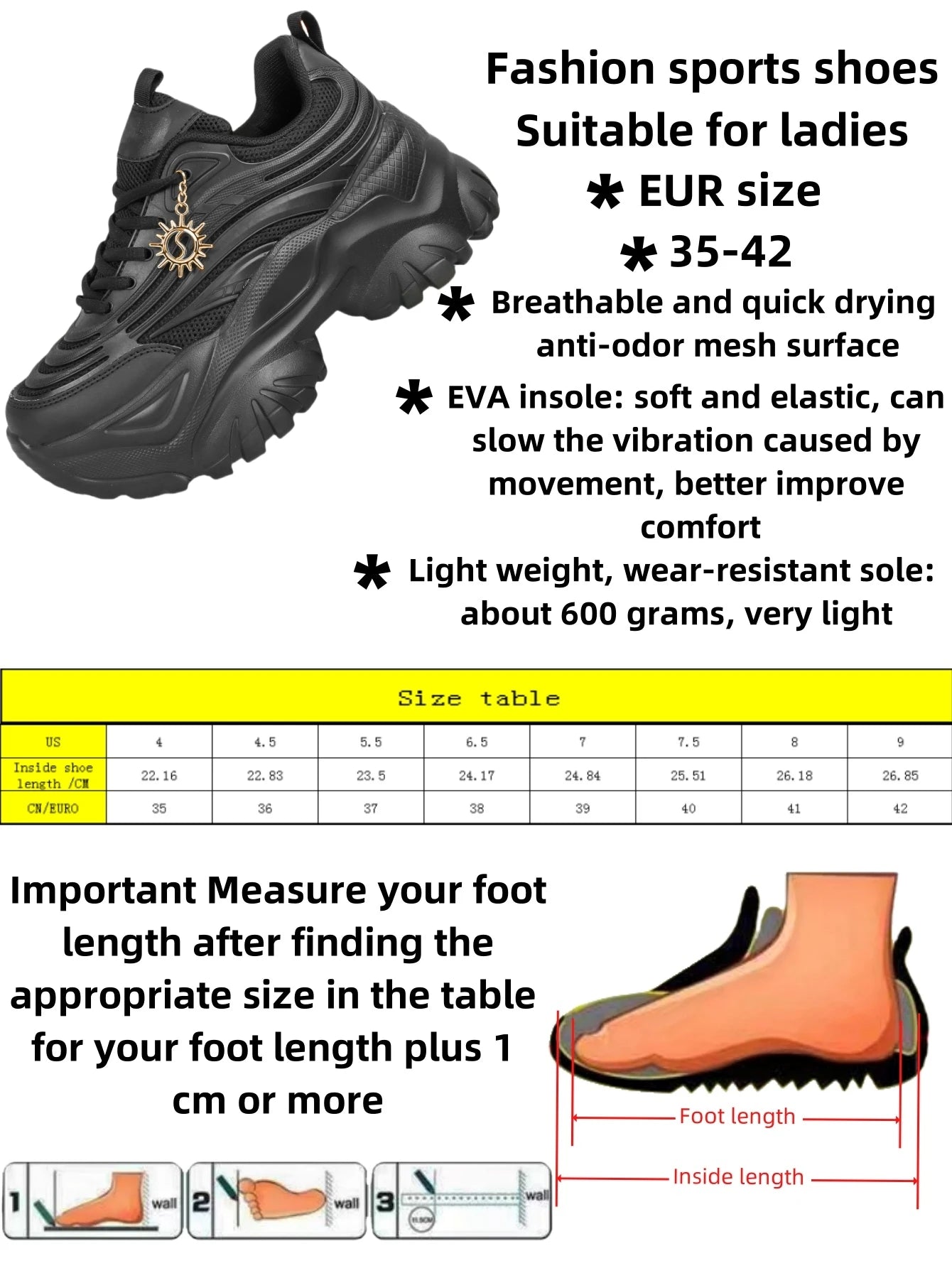 Women's four seasons outdoor sports shoes summer lightweight breathable wear platform sandals soft cushioned women's shoes