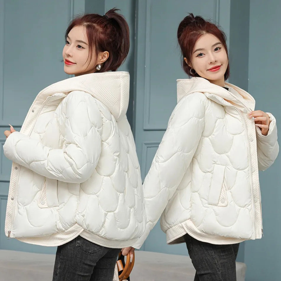 2024 Fashion Coats Korean Style Loose Comfort Quilted Coat Women Jacket Women Parkas Warm Jackets Casual Coat New Winter Clothes