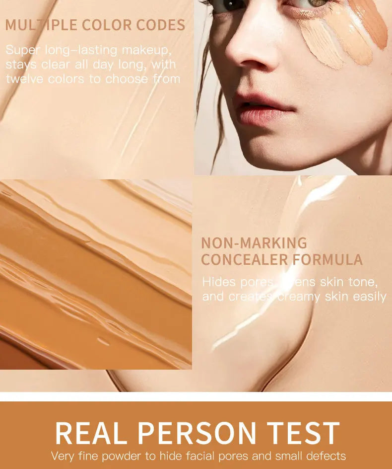 Liquid Foundation-Waterproof & Sweat-Resistant Concealer for Professional Makeup