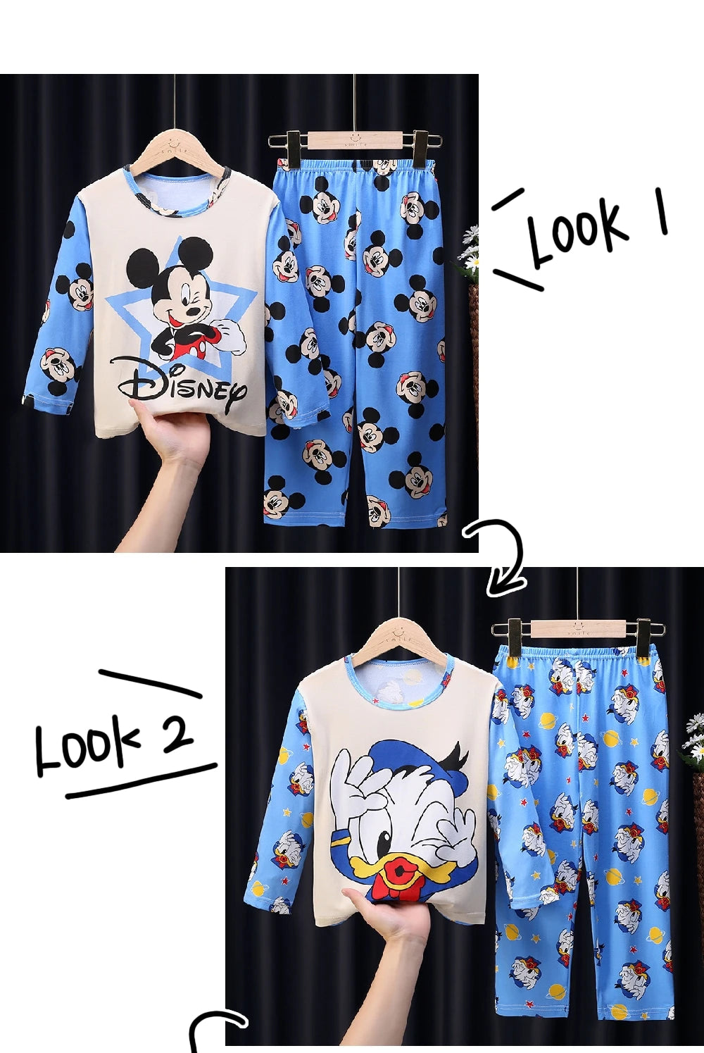 2pcs/set New Children Pyjamas Mickey Cartoon Boys and Girls Sets Kid Home Wear young boys and girls Casual Sleepwear Suit