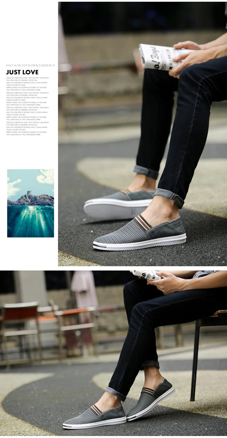 2023 Summer New  Men's   Fashion Trend Breathable Comfortable Lightweight Casual Flat Shoes