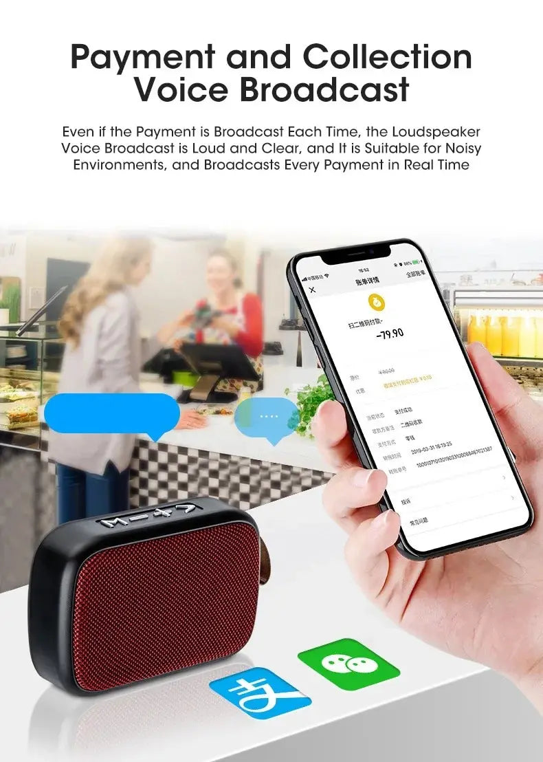 Portable Wireless Bluetooth Speaker -  Subwoofer, Mini Home Cloth Card Design