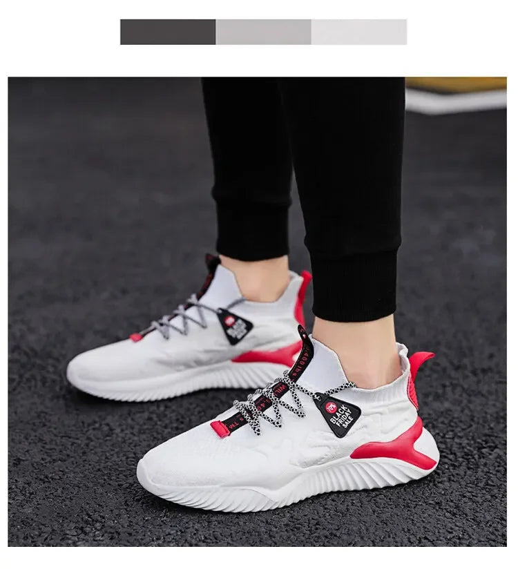 2024 Men Sneakers  New Style Breathable Lace Up Men Mesh Shoes Fashion Casual No-slip Vulcanize Shoes Men Tenis Masculino