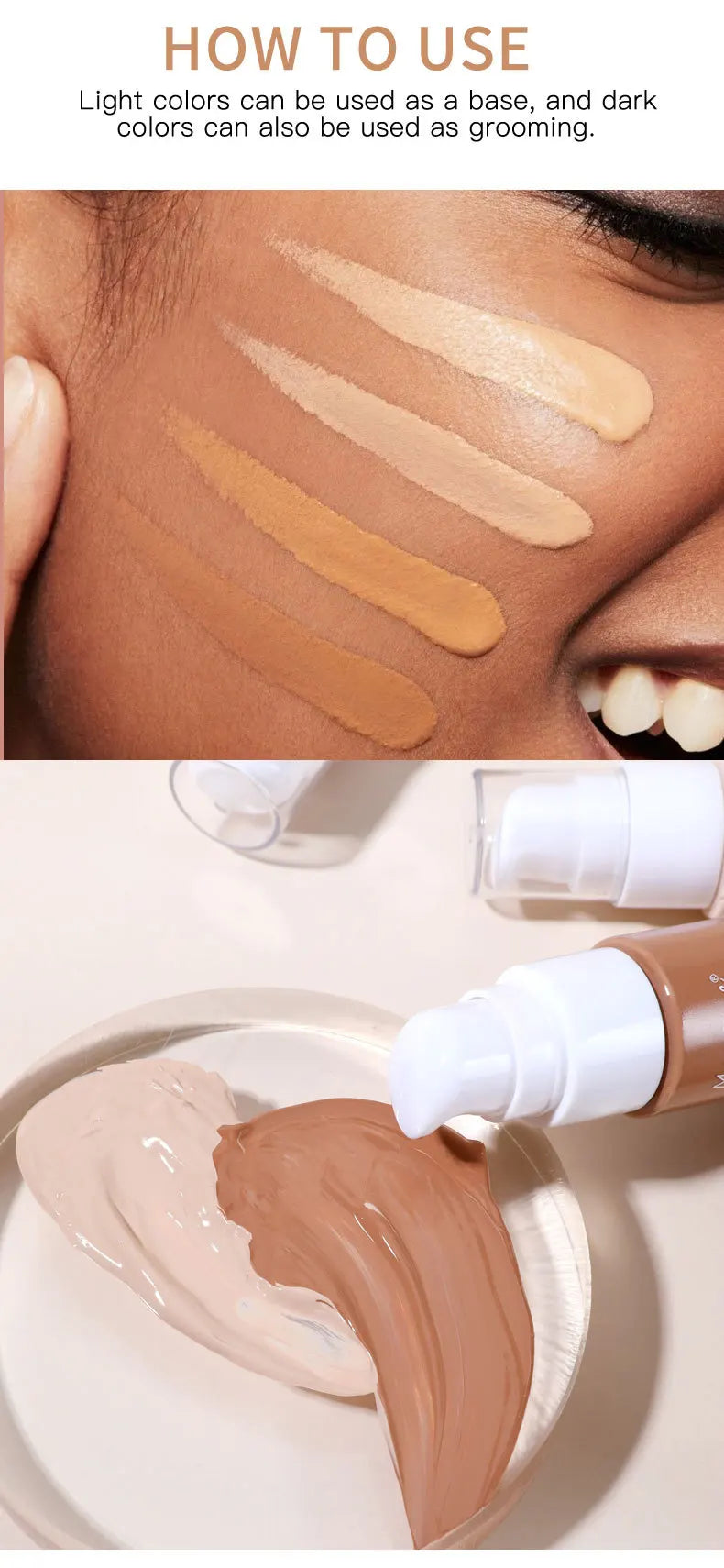 Liquid Foundation-Waterproof & Sweat-Resistant Concealer for Professional Makeup