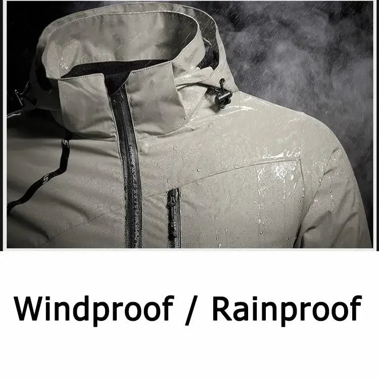 Men's Plus Size Windbreaker - 5XL-7XL Windproof Rainproof Jacket for Winter