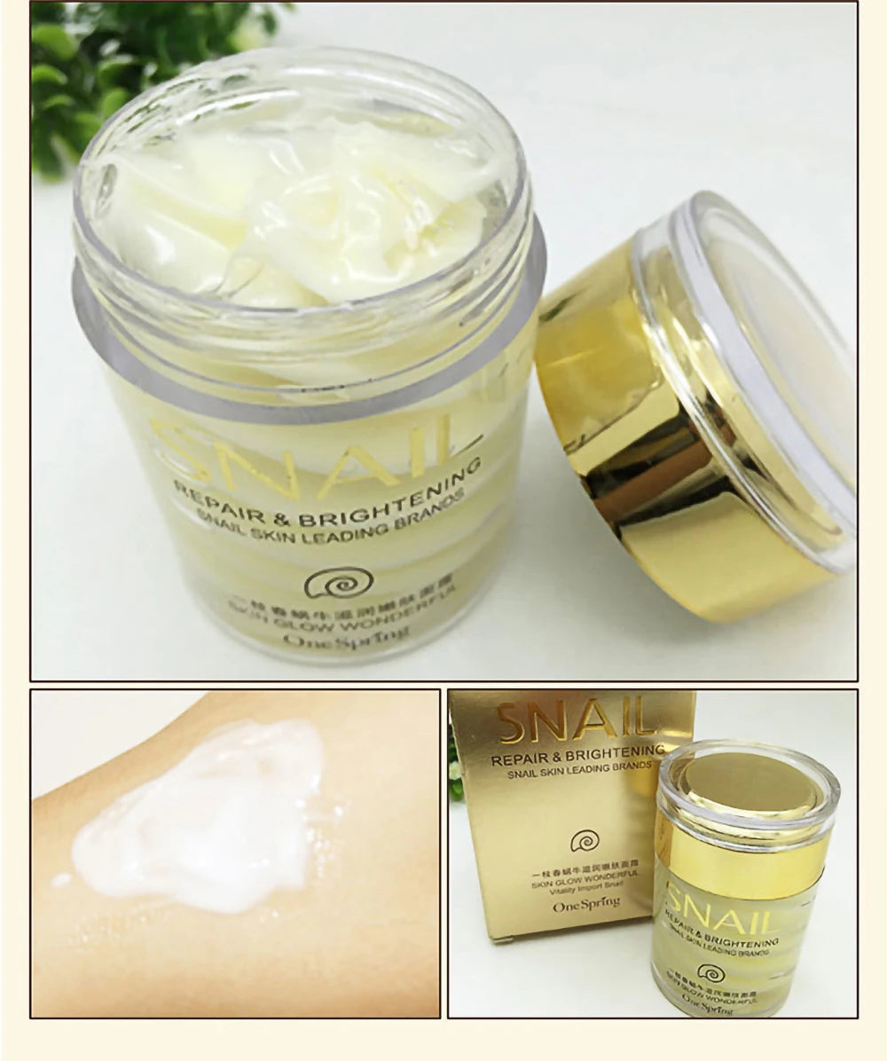 Skincare Snail Cream Collagen Cream Anti Aging Whiten Skin Face Cream Fade Dark Eye Circles Remove Eye Bags Eye Serum