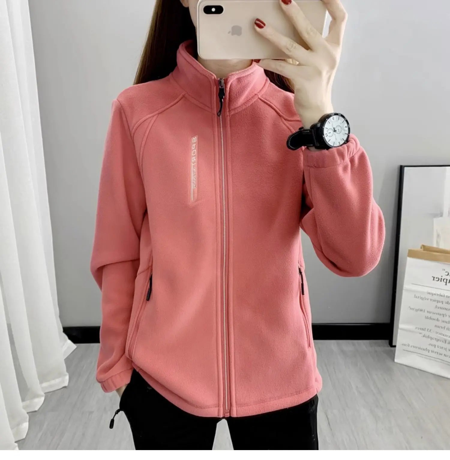 Plus Size Fleece Coats for Women Winter Spring Warm Casual Outdoor Sportswear Hiking Jogging Yoga Lady Cardigan jackets Chaqueta