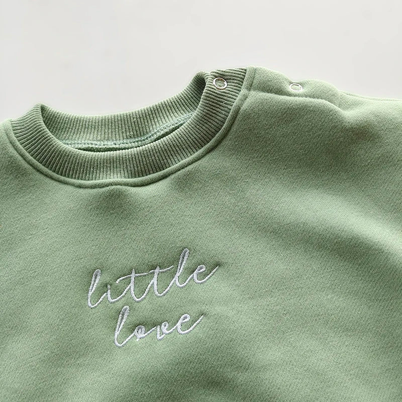 Spring Autumn Newborn Infant rompers one-piece Letter embroidery sweatshirt romper Long Sleeve Baby Full loose Body jumpsuits