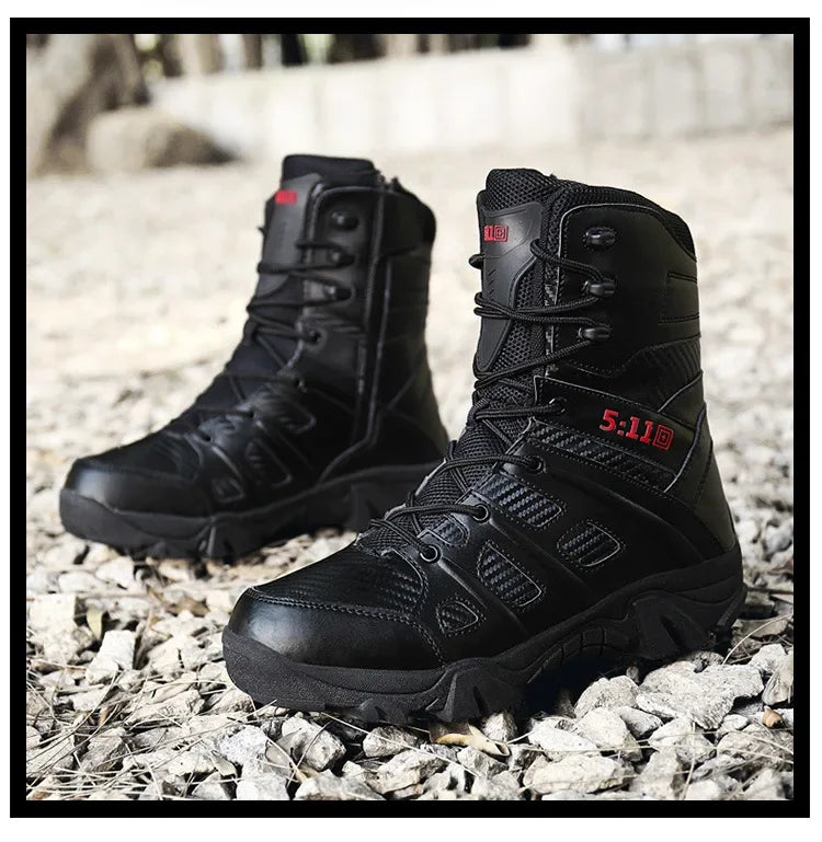 Special Forces Combat Boots Cross-Border Fast Selling Large Size Men's Shoes 46 High Top Outdoor High-Waisted Tactical Climbing