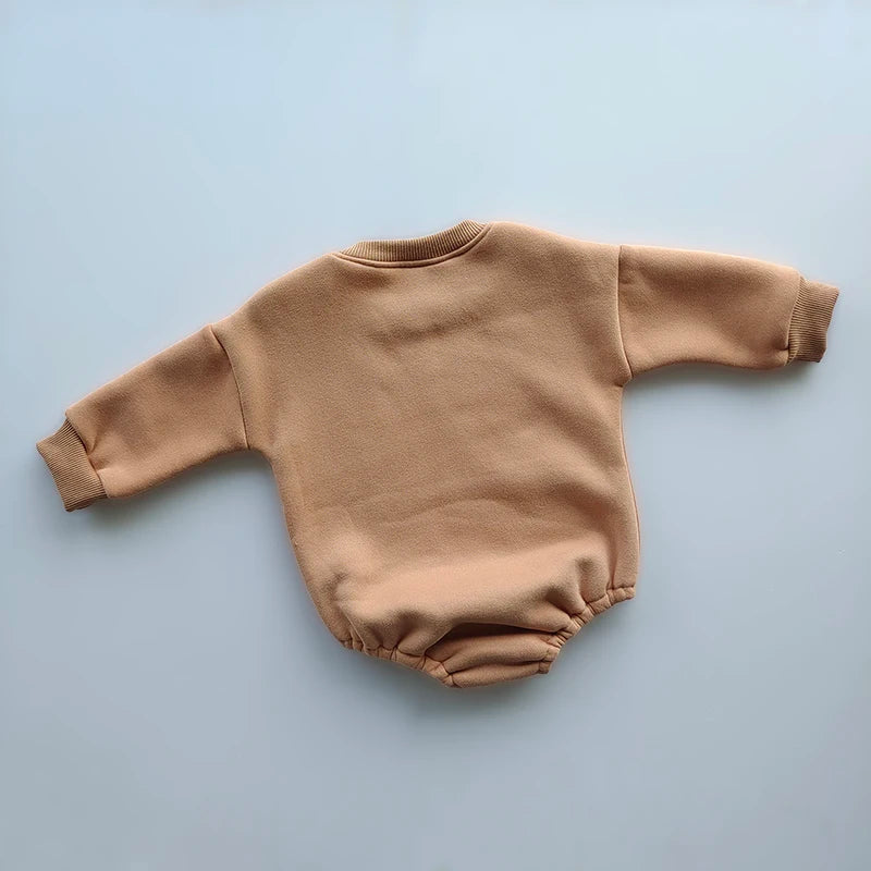 Spring Autumn Newborn Infant rompers one-piece Letter embroidery sweatshirt romper Long Sleeve Baby Full loose Body jumpsuits