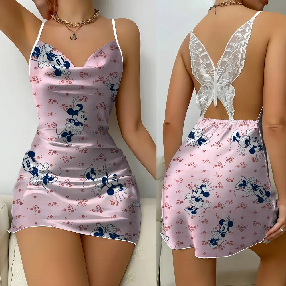 Night Wear Woman Sexy Pajamas Woman Summer Offers Sleepwear Women's Nightgown Korean Reviews Many Pajamas New Pattern Mickey