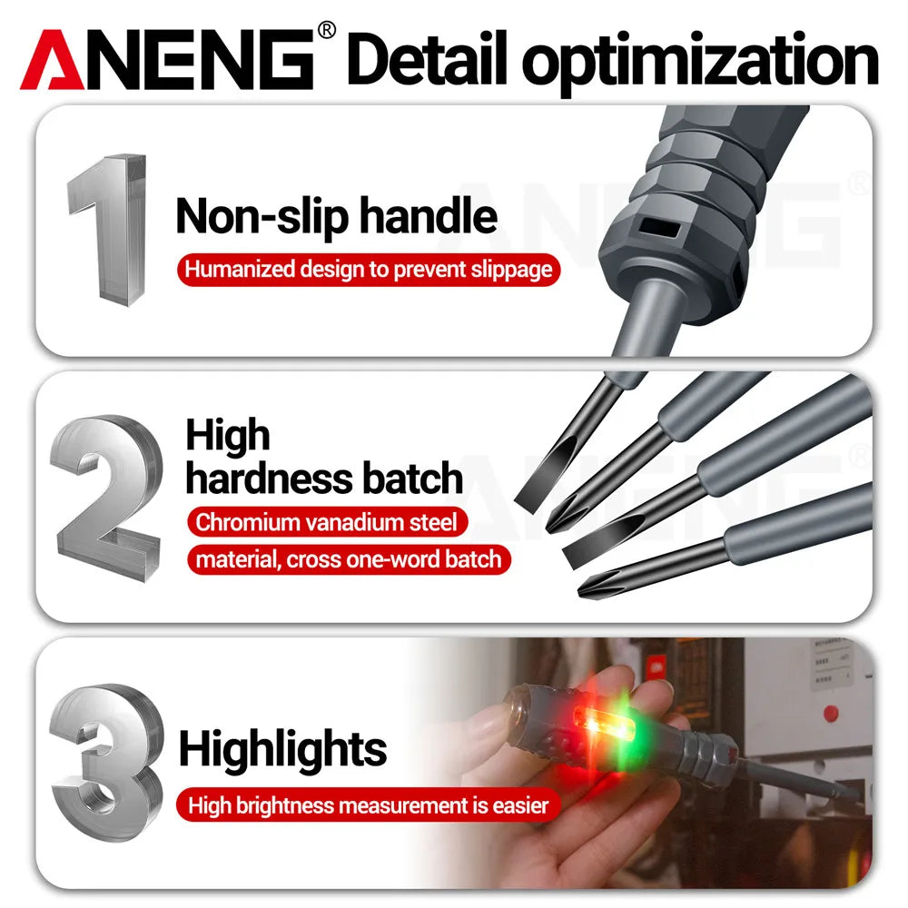 ANENG B05 Word/cross Screwdrivers Neon Bulb Indicator Meter Electric