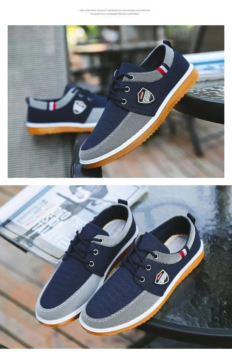 Men's casual shoes Vulcanized Work loafers Mesh Lightweight Man sports shoes Canvas Shoes for Men zapatos para hombres2025