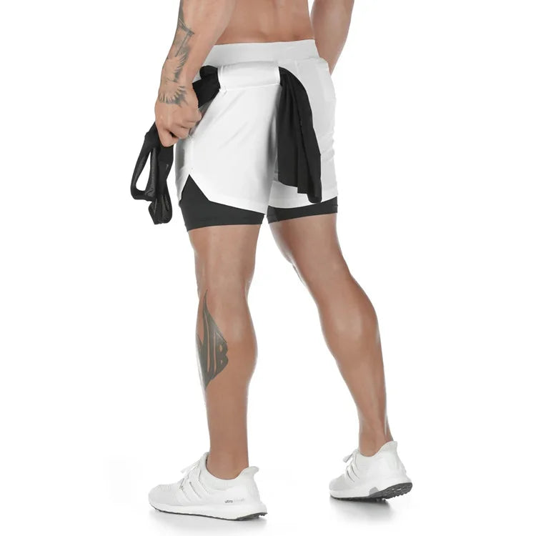 Camo Running Shorts Men Gym Sports Shorts 2 In Gym Fitness Jogging Short