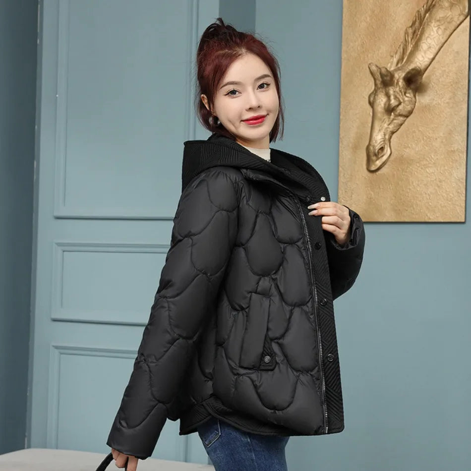 2024 Fashion Coats Korean Style Loose Comfort Quilted Coat Women Jacket Women Parkas Warm Jackets Casual Coat New Winter Clothes