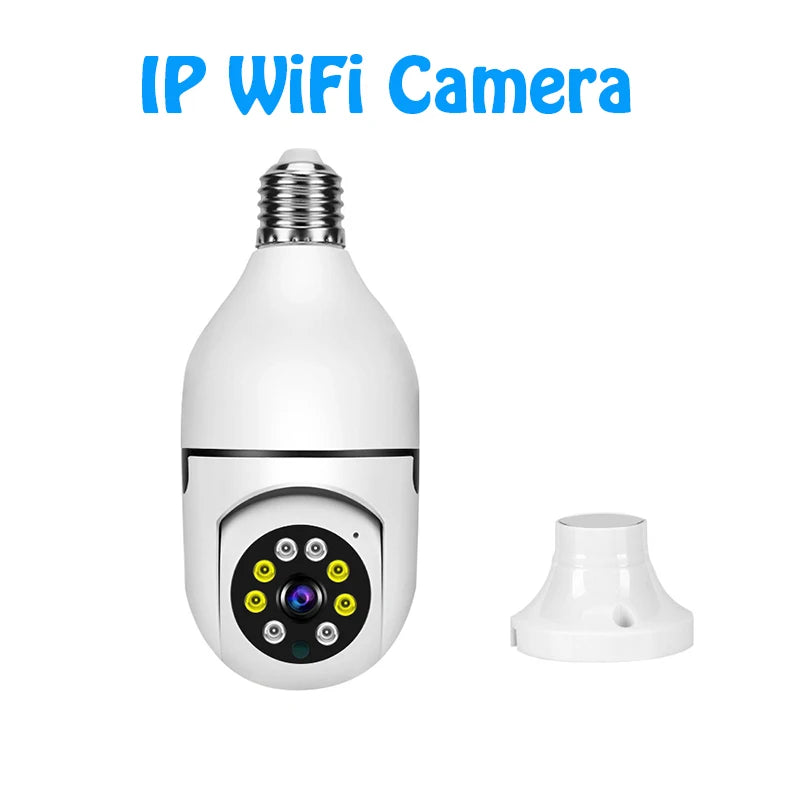 4G WiFi IP Camera E27 Bulb Cam 3MP Wireless Baby Monitor AI Tracking Security