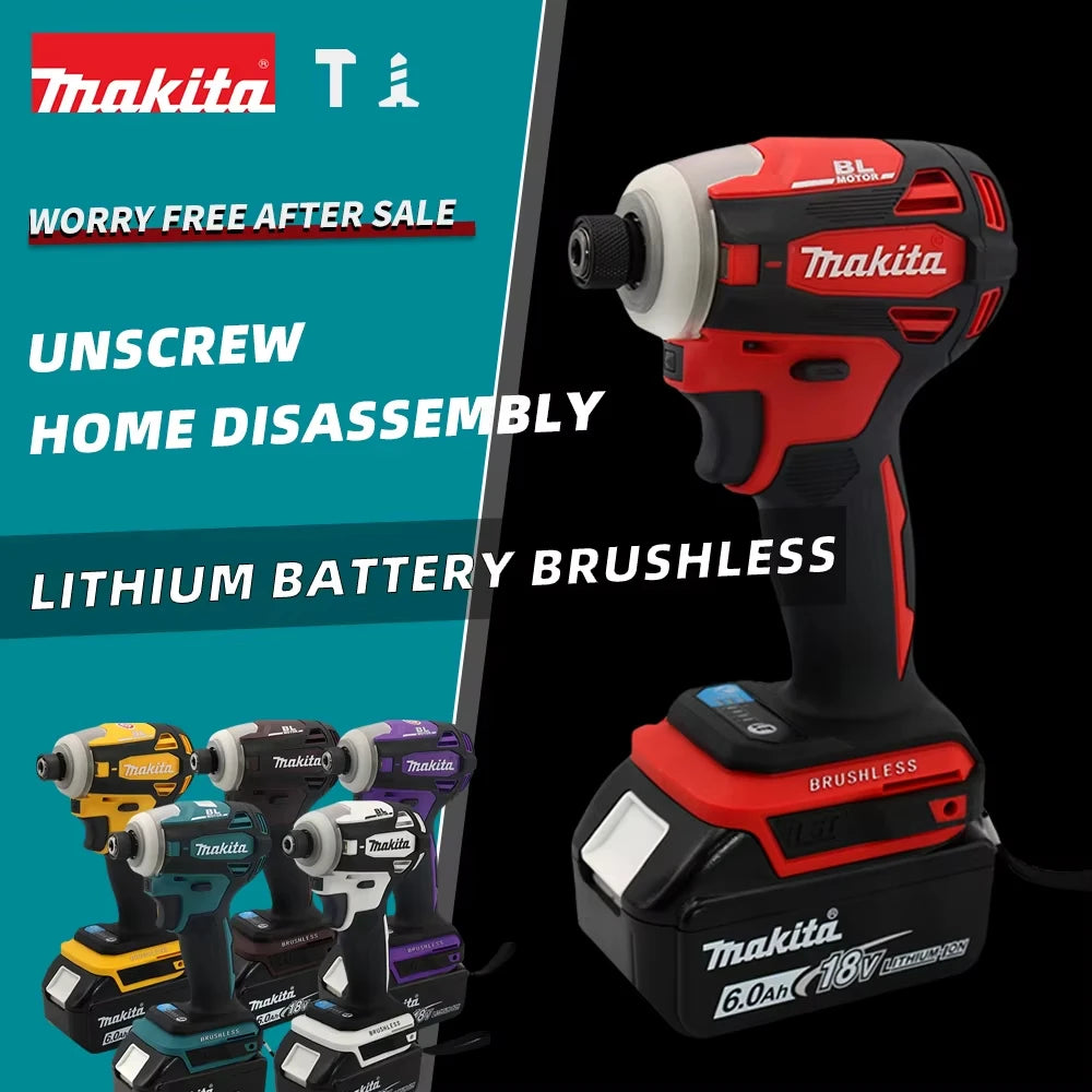 Makita DTD172 18V Cordless Brushless Impact Screwdriver & Drill - Rechargeable