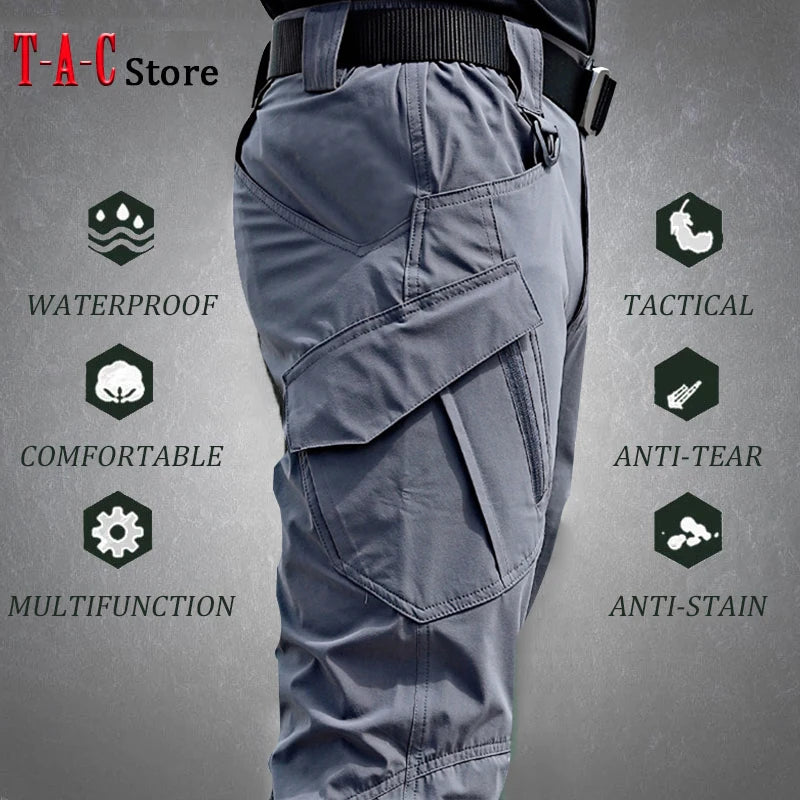 2023 Outdoor Waterproof Tactical Cargo Pants Men Breathable Summer Casual Army Military Long Trousers Male Quick Dry Cargo Pants