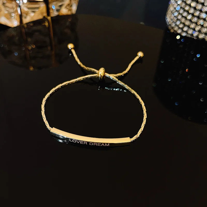 Luxury AAA Zircon Opal Clover Adjustable Bracelet For Women New Fashion Sparkling Gold Color Bracelet Wedding Jewelry Party Gift