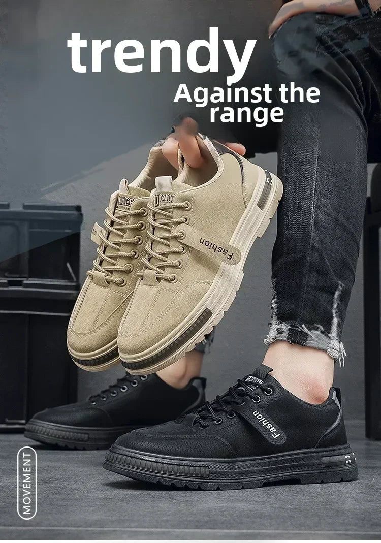 2025 Fashion Casual Shoes for Men, Breathable and Versatile with Slip-Resistant Outsole, Rubber Upper and Sports Insoles