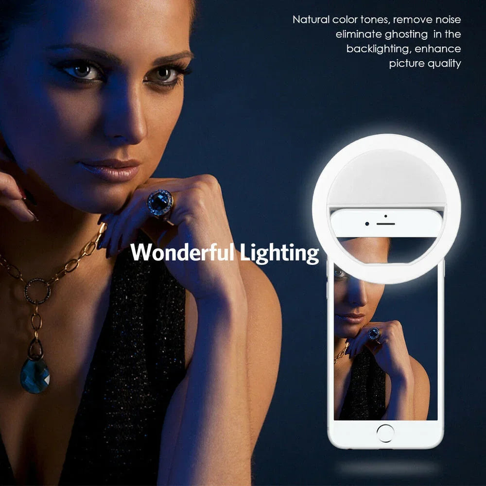 USB Charge Led Selfie Ring Light Mobile Phone Lens LED Selfie Lamp Ring