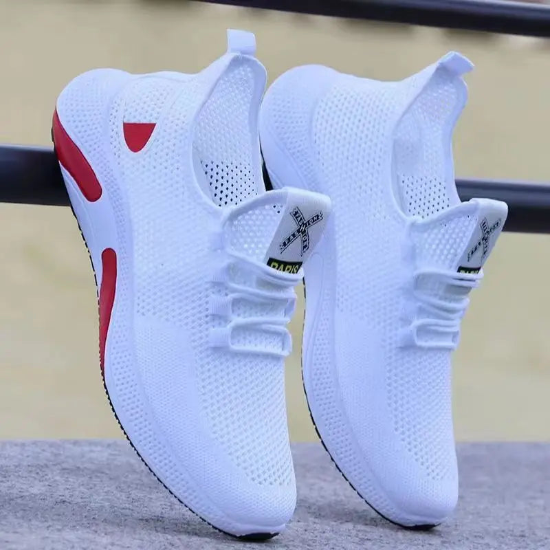 Spring White Casual Shoes Breathable Non-slip Walking Sneakers Men Shoes Outdoor 2025 Comfortable Fashion Lace Up Running Shoes