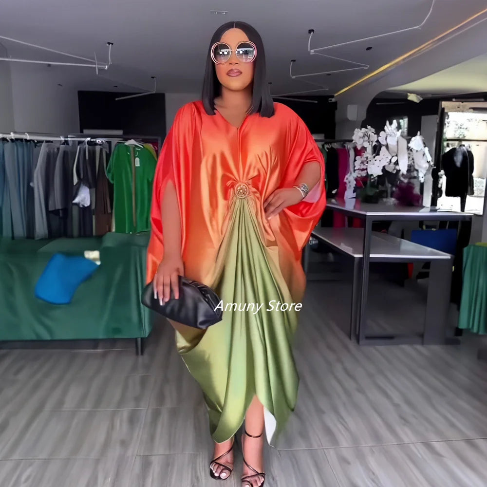 2023 Summer African Fashion Design Sleek rayon dress Nigeria's latest abaya